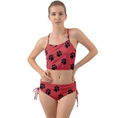 Paw Prints Background Animal Mini Tank Bikini Set