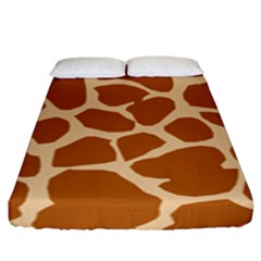 Giraffe Skin Pattern Fitted Sheet (king Size)