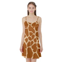 Giraffe Skin Pattern Satin Night Slip