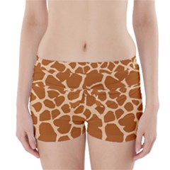 Giraffe Skin Pattern Boyleg Bikini Wrap Bottoms