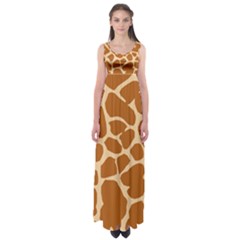 Giraffe Skin Pattern Empire Waist Maxi Dress