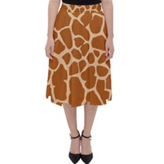 Giraffe Skin Pattern Classic Midi Skirt