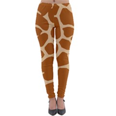 Giraffe Skin Pattern Lightweight Velour Leggings