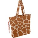 Giraffe Skin Pattern Drawstring Tote Bag View2