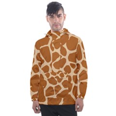 Giraffe Skin Pattern Men s Front Pocket Pullover Windbreaker