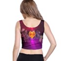 Flame Heart Smoke Love Fire Crop Top View3