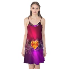 Flame Heart Smoke Love Fire Camis Nightgown by HermanTelo