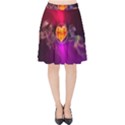 Flame Heart Smoke Love Fire Velvet High Waist Skirt View1