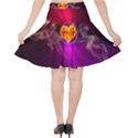 Flame Heart Smoke Love Fire Velvet High Waist Skirt View2