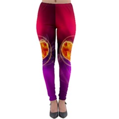 Flame Heart Smoke Love Fire Lightweight Velour Leggings