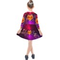 Flame Heart Smoke Love Fire Kids  Quarter Sleeve Shirt Dress View2