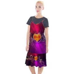 Flame Heart Smoke Love Fire Camis Fishtail Dress