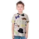 Moustache Hat Bowler Kids  Cotton Tee View1