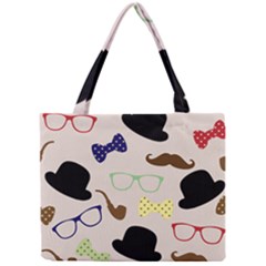 Moustache Hat Bowler Mini Tote Bag