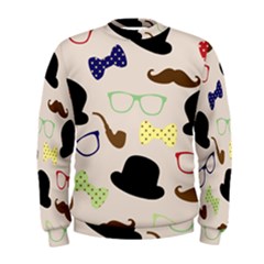 Moustache Hat Bowler Men s Sweatshirt