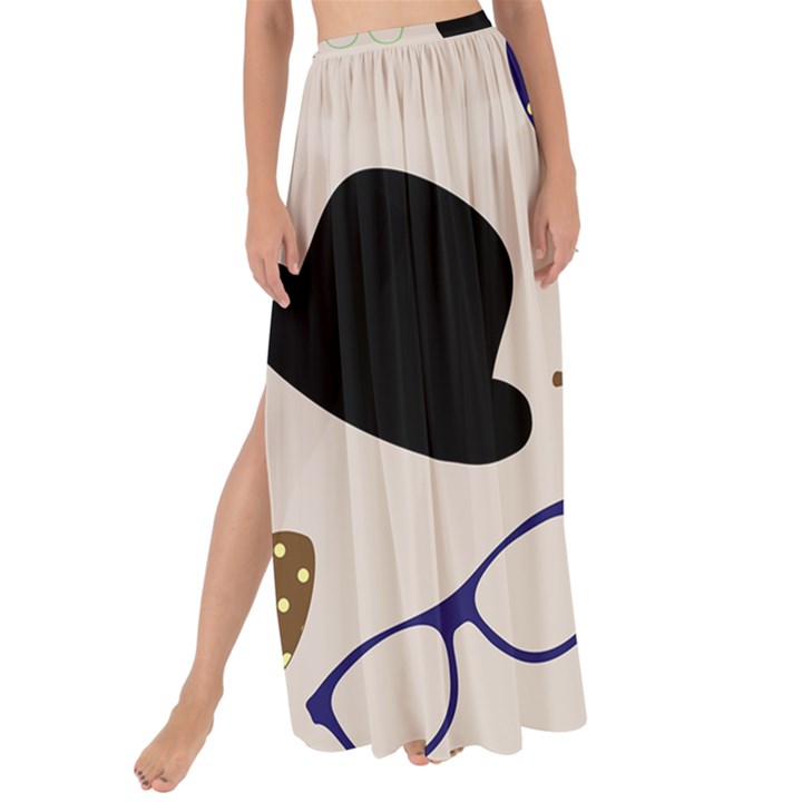 Moustache Hat Bowler Maxi Chiffon Tie-Up Sarong