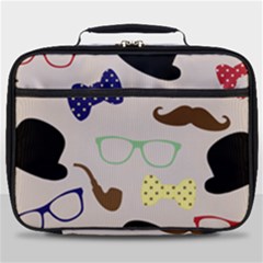 Moustache Hat Bowler Full Print Lunch Bag