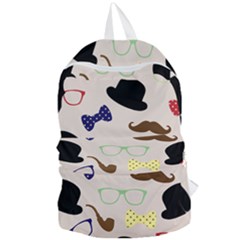 Moustache Hat Bowler Foldable Lightweight Backpack