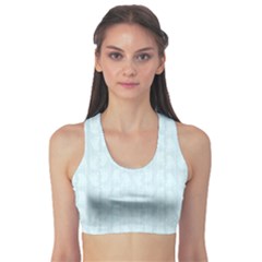 Footprints Pattern Paper Scrapbooking Blue Sports Bra by HermanTelo