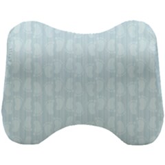 Footprints Pattern Paper Scrapbooking Blue Head Support Cushion