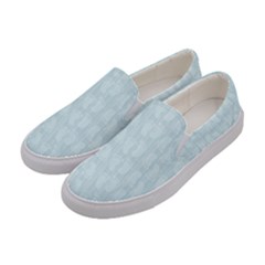 Footprints Pattern Paper Scrapbooking Blue Women s Canvas Slip Ons by HermanTelo