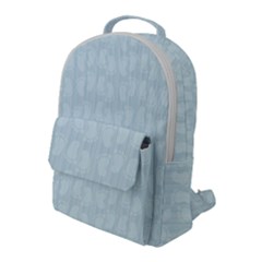 Footprints Pattern Paper Scrapbooking Blue Flap Pocket Backpack (large) by HermanTelo