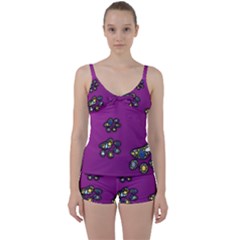 Footprints Paw Animal Track Foot Tie Front Two Piece Tankini