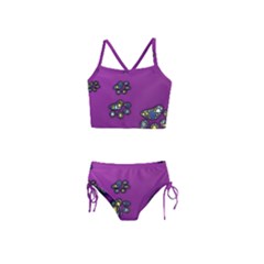 Footprints Paw Animal Track Foot Girls  Tankini Swimsuit