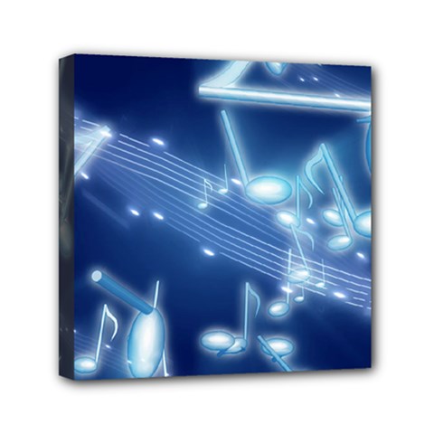 Music Sound Musical Love Melody Mini Canvas 6  X 6  (stretched)