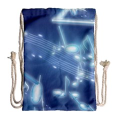 Music Sound Musical Love Melody Drawstring Bag (large) by HermanTelo