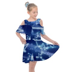 Music Sound Musical Love Melody Kids  Shoulder Cutout Chiffon Dress by HermanTelo