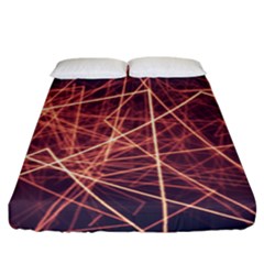 Light Fiber Black Fractal Art Fitted Sheet (california King Size)