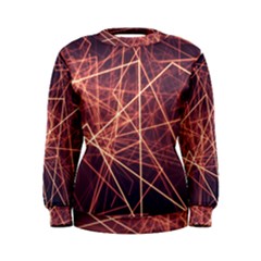 Light Fiber Black Fractal Art Women s Sweatshirt