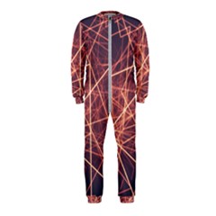 Light Fiber Black Fractal Art Onepiece Jumpsuit (kids)