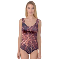 Light Fiber Black Fractal Art Princess Tank Leotard 