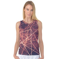 Light Fiber Black Fractal Art Women s Basketball Tank Top