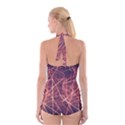 Light Fiber Black Fractal Art Boyleg Halter Swimsuit  View2