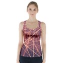 Light Fiber Black Fractal Art Racer Back Sports Top View1