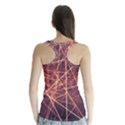 Light Fiber Black Fractal Art Racer Back Sports Top View2