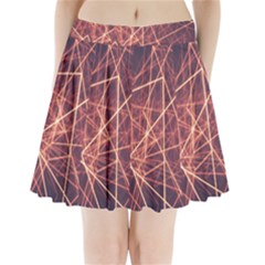 Light Fiber Black Fractal Art Pleated Mini Skirt by HermanTelo