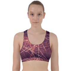 Light Fiber Black Fractal Art Back Weave Sports Bra by HermanTelo