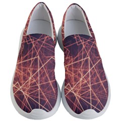 Light Fiber Black Fractal Art Women s Lightweight Slip Ons