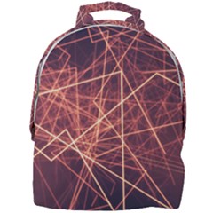 Light Fiber Black Fractal Art Mini Full Print Backpack by HermanTelo