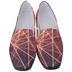 Light Fiber Black Fractal Art Women s Classic Loafer Heels