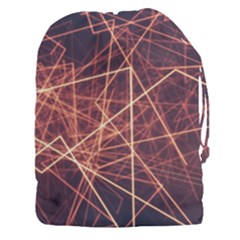 Light Fiber Black Fractal Art Drawstring Pouch (xxxl)