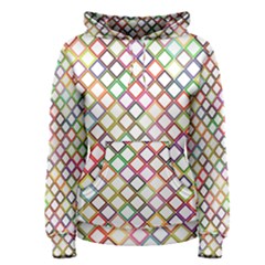 Grid Colorful Multicolored Square Women s Pullover Hoodie