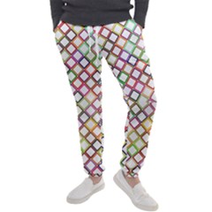 Grid Colorful Multicolored Square Men s Jogger Sweatpants