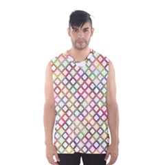 Grid Colorful Multicolored Square Men s Sportswear