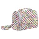 Grid Colorful Multicolored Square Satchel Shoulder Bag View2