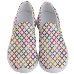 Grid Colorful Multicolored Square Men s Lightweight Slip Ons by HermanTelo